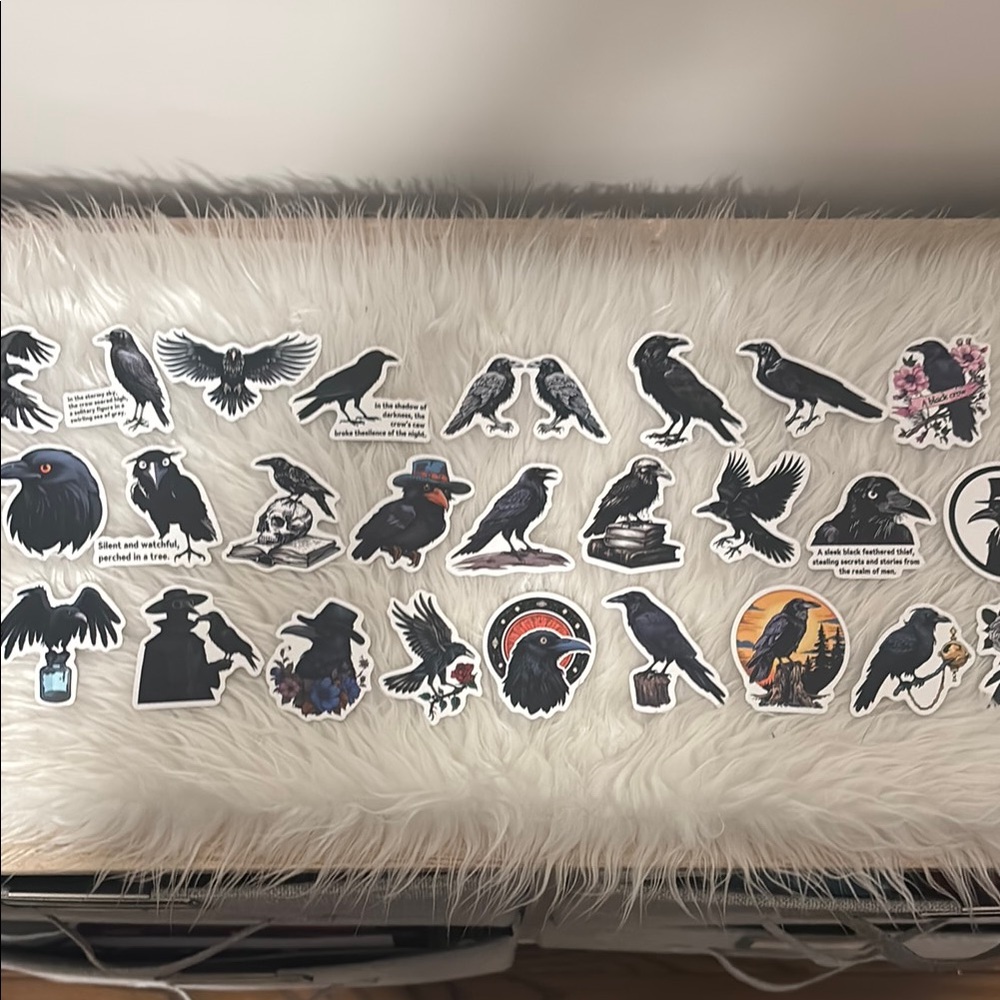26 Crow Stickers🐦‍⬛🖤 - Picture 2 of 9